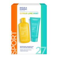 Dovanų rinkinys Baylis & Harding Citrus Lime & Mint gaivinantis dušo duetas vyrams, 2 vnt., gaivus kvapas, vyrams