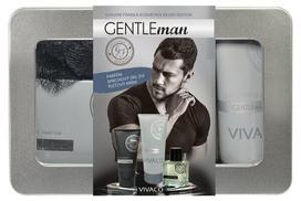 Dovanų rinkinys Vivaco Gentleman Silver Edition dušo gelis 2 viename + kvepalai + veido kremas vyrams
