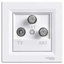 Schneider Electric TV-SAT-SAT anteninė rozetė Asfora EPH3600121, balta