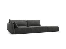 Dešininė sofa Vanda, 4 sėdimos vietos, pilka