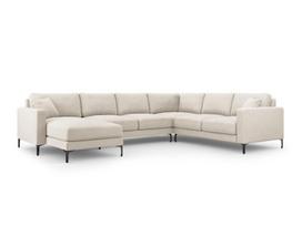 Panoraminė dešininė sofa Venus, 6 sėdimos vietos, šv. smėlio sp.