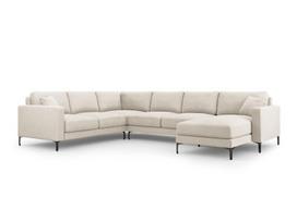 Panoraminė kairinė sofa Venus, 6 sėdimos vietos, šv. smėlio sp.