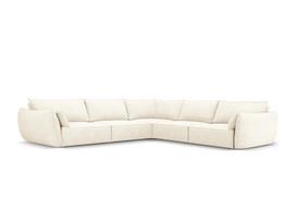 Simetrinė kampinė sofa Vanda, 7 sėdimos vietos, šv. smėlio sp.