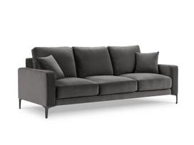 Trivietė velvet sofa Venus, pilka
