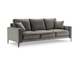 Trivietė velvet sofa Venus, šviesiai pilka