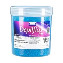 Depilflax 100 elastingas vaškas depiliacijai, žemos lydymosi temperatūros, mėlynas 600 g