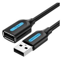 USB 2.0 A Vyras į Moterį Kabelis 2m Juodas
