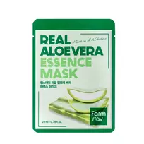 Farmstay Real Aloe Vera Essence Mask lakštinė veido kaukė su alaviju 23ml