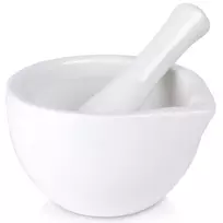 Grūstuvė su grūstuku balta