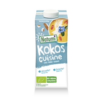 Ekologiška kokosų grietinėlė kulinarijai UHT NATUMI, 200 ml