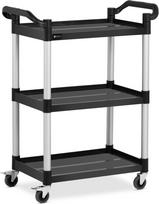 Royal Catering Padavėjų aptarnavimo vežimėlis 3 plastikinės lentynos 63 x 40 cm iki 90 kg