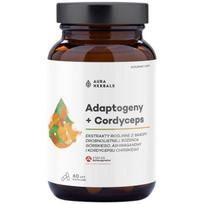 Aura Herbals Adaptogenai + Cordyceps , Augalų ekstraktai – 60 kapsulių