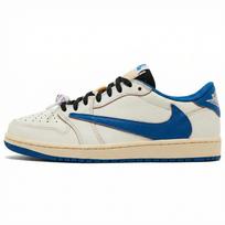 Jordan 1 Retro Low Og Sp Fragment X Travis Scott Sail Military Blue DM7866-104 46 white