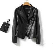 Women Autumn and Winter Slim Short Jacket Lady Zipper Casual Outerwear Pu Leather Blazer 4XL