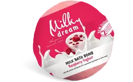 Vonios burbulas MILKY DREAM Milky Avietės yoghurt, 100g