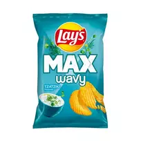 Dzadzikio skonio bulvių traškučiai LAY'S MAX WAVY, 120 g