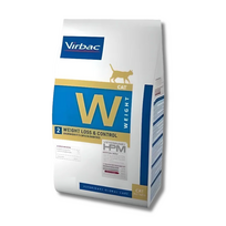 Virbac HPM W2 Weight Loss & Control Cat dietinis sausas pašaras svorio mažinimui ir diabetu sergančioms katėms - 1.5 kg