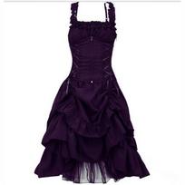 Lolita Gothic Slim Irregular Strap Waist Tube Skirt XXXXL juoda