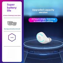 Mini Bluetooth ausinės į ausį belaidės itin ilgo veikimo nematomos miego triukšmą slopinančios ausinės juoda