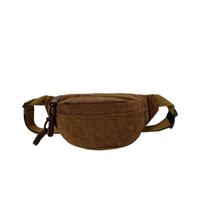 Women Waist Pack Large Capacity Corduroy Fanny Pack Street Style Chest Bag Shoulder Crossbody Bags Casual Waist Belt Bag One Size mėlyna