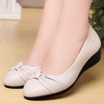 Summer Soft Leather Women's Shoes Wear Resistant Anti Slip Flat Casual Versatile Sandals Bow Light Shoes Loafers Female 35 juoda