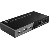 Lindy 2 Port KVM Switch HDMI 4K60, USB 2.0 & Audio, KVM Switch 32809