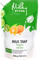 Skystas muilas MILKY DREAM Mandarinas ir Laimas doypack, 500ml