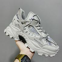Daddy Shoes Vyriški madingi batai vasariniai storapadžiai, korėjietiška versija su šviesiais vyriškais sportiniais batais 41 pilka
