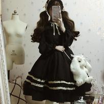 Retro Saldžios Lolitos Suknelės Vintage Retro Šventės Moteriška Suknelė Kaspinė Miela Cosplay Suknelė One Size chaki