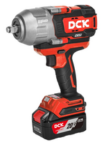 DCK Akumuliatorinis bešepetėlinis smūginis veržliasukis 1218Nm. 1/2, 20V, KDPB1218FK, DCK (2x5,0Ah akumuliatorius, įkroviklis)