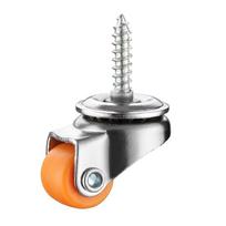 4 vnt. 0,5 colio maži ratukai žemi baldų ratukai stabilūs mini ratukai baldams PP M4x15mm type 1
