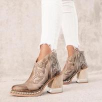 Moteriški ankle boots odiniai moteriški batai žemu kulnu stilingi siuvinėti minkšti trumpi batai vakarėlio moteriški apavai 42EU/CN43 balta