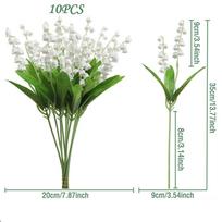 5/10 vnt. Dirbtinių gėlių varpelinių orchidėjų puokštė 35 cm Netikros gėlės namų dekorui, vestuvių dekoravimui, nuotakos rankdarbiams, dovanų aksesuarai 5Pcs balta