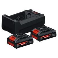 Akumuliatoriaus ir įkroviklio komplektas BOSCH Expert 18V 2x4,0Ah CT