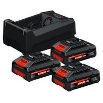 Akumuliatoriaus ir įkroviklio komplektas BOSCH Expert 18V 3x4,0Ah CT