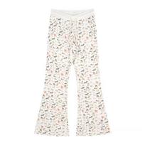 Women's Spring and Fall High-waisted Drawstring Micro Flared Pants Straight Pattern Casual Sweatpants 2XL