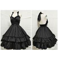 Vasarinė elegantiška su petnešėlėmis suknelė Lolita vienspalvė Kawaii Lolita Retro minkšta arbatos vakarėlio JSK su petnešėlėmis suknelė One Size žalia