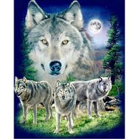5D DIY Diamond Painting Wolf Cross Stitch Kit Mosaic Diamond Embroidery Rose Full Round/Square Drill Home Decoration Round 20x30cm