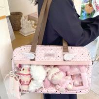 Girl Sweet Y2k Ita Bag Cute JK Shoulder Bag Daily Casual Polka Dot One Size žalia