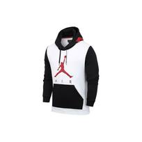 Air Jordan Spalvų bloko logotipas su užrašu, su flisu pamuštu kapišonu vyrams, baltas CK1349-100 S