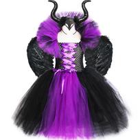 Kostiumas Vaikams Mergaitėms Helovinas Gotikinė Ragana Juoda Trumpomis Rankovėmis Suknelė Rinkinys Mergaitės Cosplay Suknelė 10-12Y