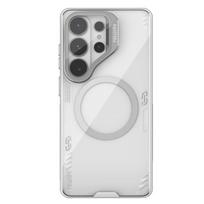 Nillkin Iceblade Prop Magnetinis dėklas su kameros dangteliu ir stovu, suderinamas su MagSafe, Samsung Galaxy S26 Ultra - Skaidrus pilkas