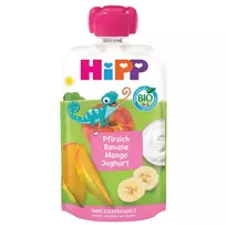 Ekologiška persikų, bananų, mangų tyrelė su jogurtu HIPP BIO (nuo 6 mėn.), 100 g