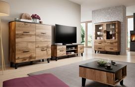Cama living room set LOTTA 1 (RTV stand 160 + display cabinet 120 + sideboard 110 4D + coffee table 60) | LOTTA1 WOT