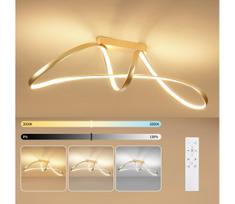 Brilagi-LED Dimeriuojamas prigludęs šviestuvas TWISTER LED/60W/230V 3000-6000K auksinis+nuotolinis pultas
