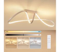 Brilagi-LED Reguliuojamas paviršinis montuojamas lubų šviestuvas TWISTER LED/60W/230V 3000-6000K smėlio spalvos + su nuotoliniu pultu