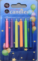 Žvakutės OB (įvairiaspalvės liepsnelės, Happy Birthday), assort., 5298000230908