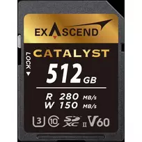 Exascend Catalyst UHS-II SD card, V60,512GB EX512GSDV60