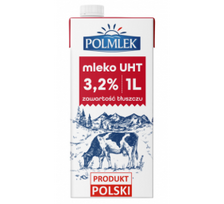 Pienas POLMLEK, 3,2%, UAT, 1 L x 12 vnt.