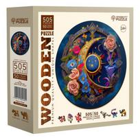 Medine delione, Gėlių Mėnulis, 500, woodencity, HE 0180-XL, Wooden Puzzles